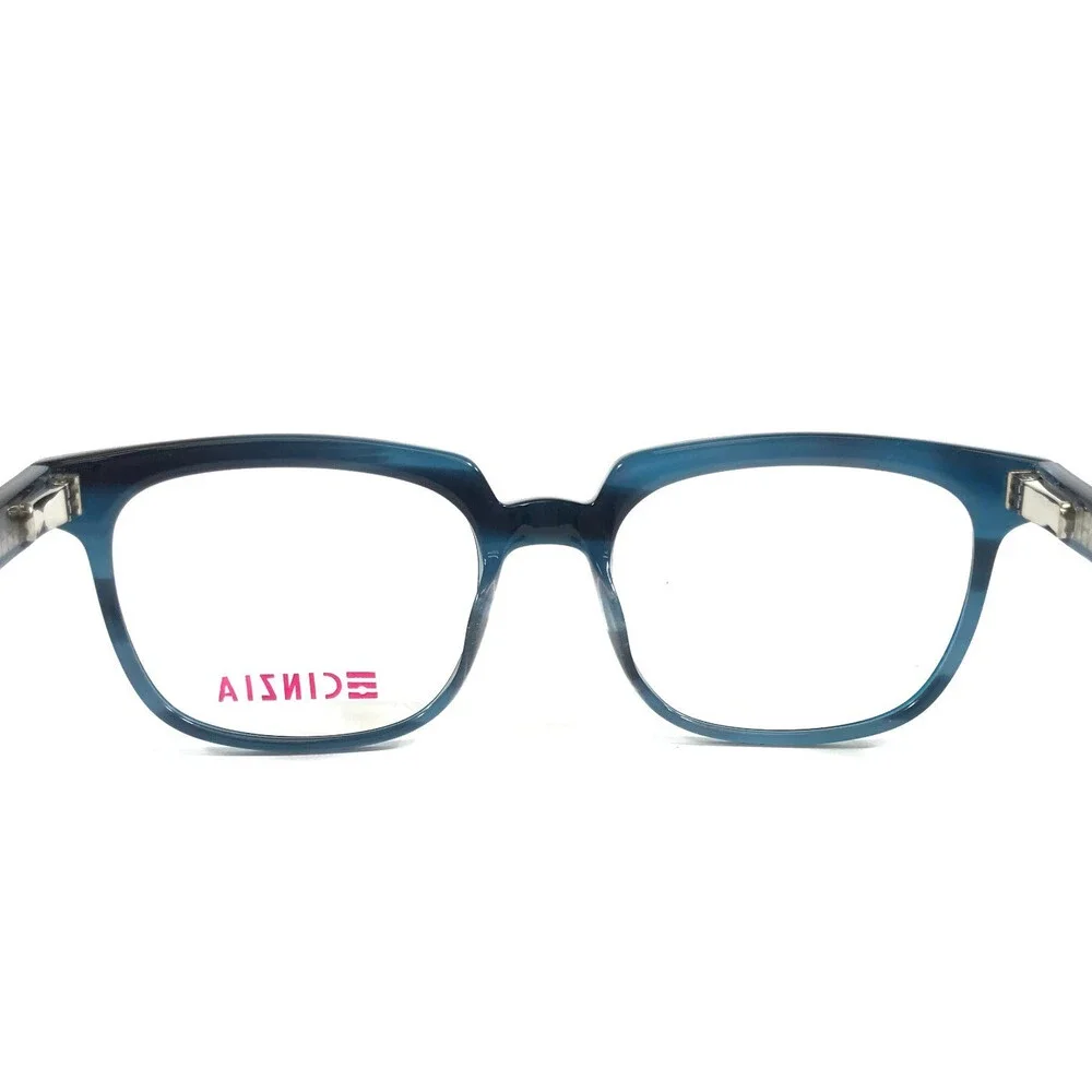 Cinzia Eyeglasses Frames CIN-5063 C1 Shiny Blue Square Full Rim 50-18-140